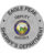 Custom iron on patches Eagle peak Sheriff department a circular grey badge with a blue and yellow circle with black text