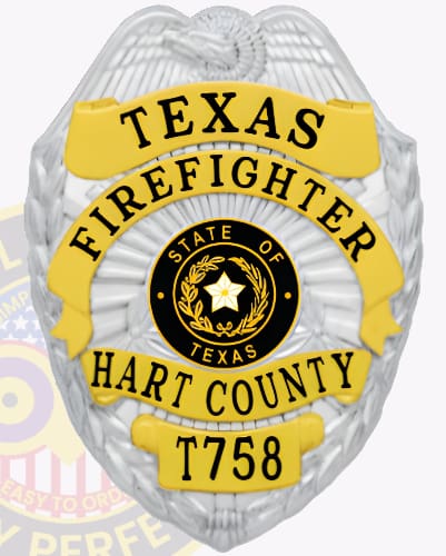 Texas police badges firefighter badge