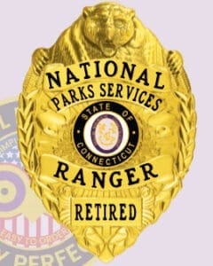 Retired police badges park ranger