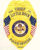 Custom Badge Eagle Top 4-A1, police badge Little Rock Chief Police gold badge with blue text and a flag Style # 4-A1 customized badges