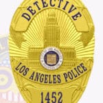 Modern Oval Badge with Building Center, Sunburst Background, 3 Text Panels, Cord Edge view 5
