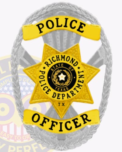 Texas Police Badges 5 Texas police badges silver gold