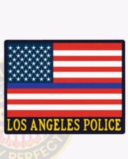 Black American Flag Patch Los Angeles Police