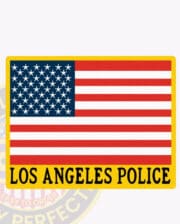 Gold American Flag Patch Los Angeles Police