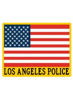 Gold american flag patch los angeles police