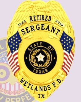 Retired Police Badges 3 Gold retired police badges sergeant