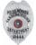 Police Badge Gardena Police Department Police officer Silver badge with black text. Style # 3-f1