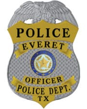 Police Badge Everet Officer Police department a close-up of a police badge