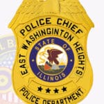 Traditional Eagle Top Shield Badge with Smooth Background, 4 Text Panels, Classic Line Edge view 2