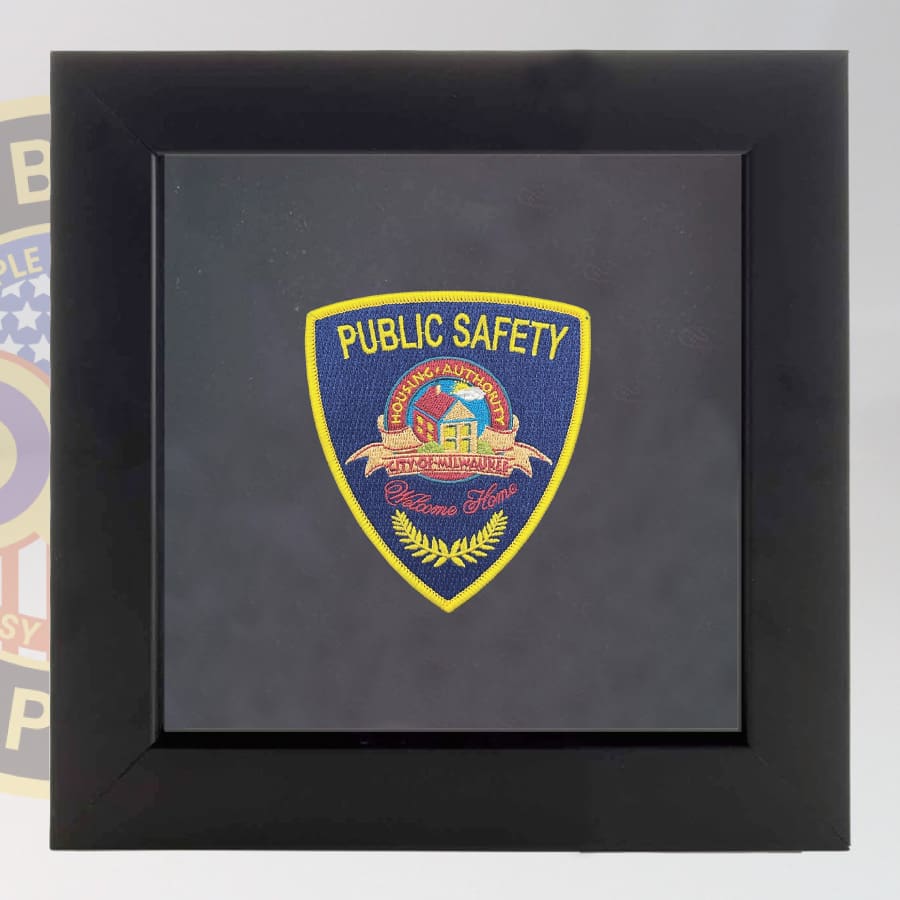 Police Badge Shadow Box Display For Metal Badges Medium