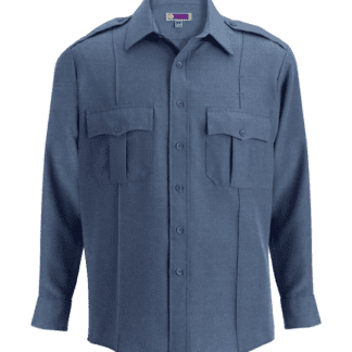 security uniform shirt long sleeve a french blue shirt with pockets