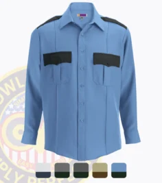 Performance security uniform shirt long sleeves owl13-26 light blue black