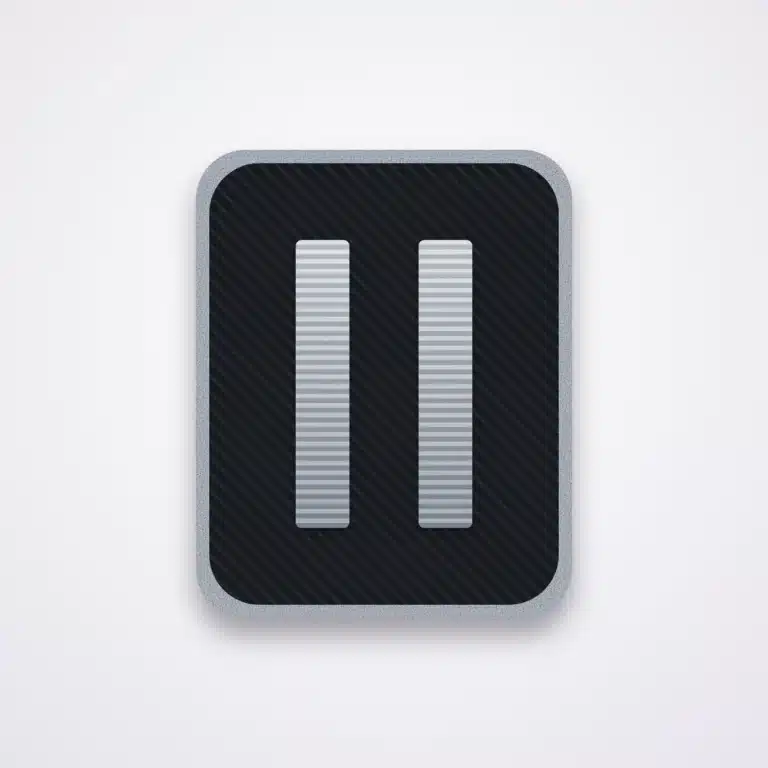 Police Ranks 56 Illustration of a captain double-bar rank patch embroidered in silver on black