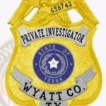 Vintage Eagle Top Shield Badge with 4 Ribbon Text Panels, Textured Background, Classic Border view 5