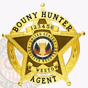 5 Point Star Bounty Hunter Badge 19-H15Bh 1 19 h15bh bounty hunter badges gold