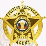 5 Point Star Fugitive Recovery Agent Badge, 6 Text Panels view 2