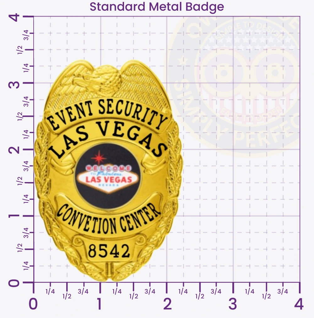 2-C10-2EB Buy Event Badges And Conference Badge Gold 3.374 Standard
