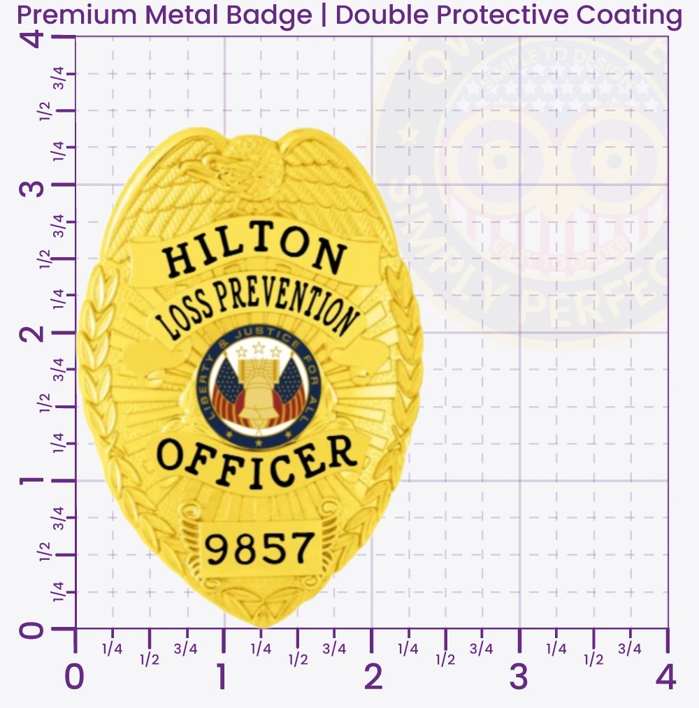 2-C12-4LPO Buy Loss Prevention Officer Badge 3.35 Inch Premium