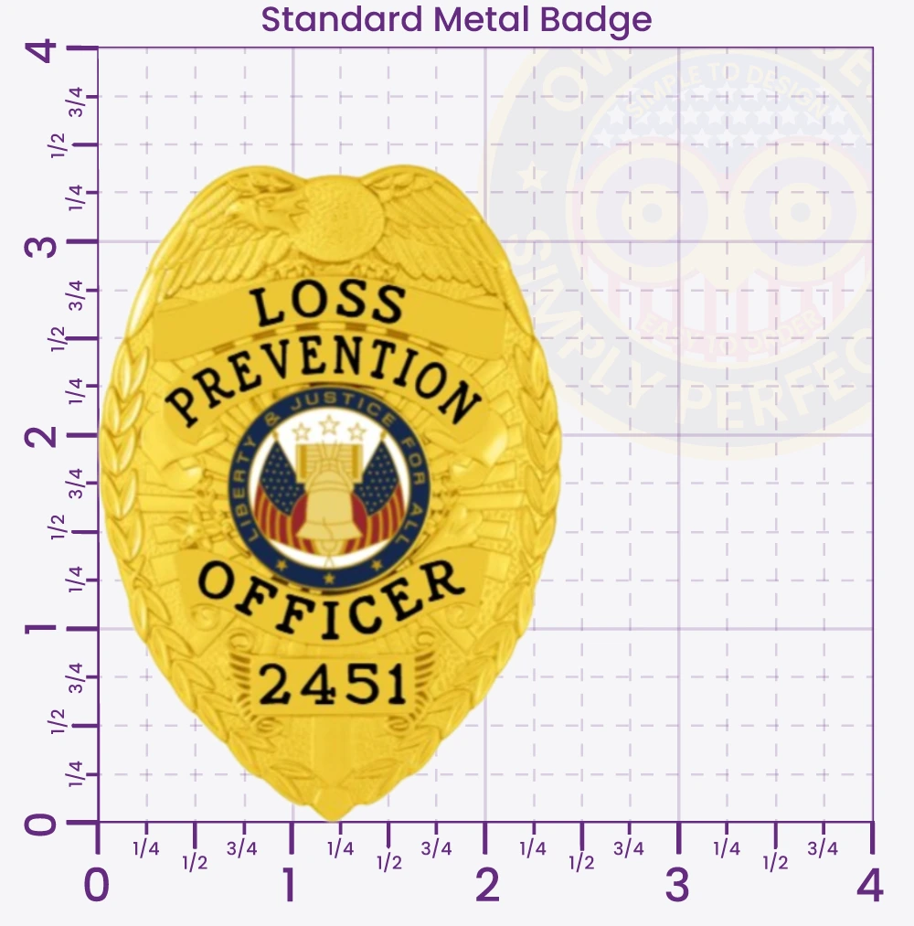 2-C13LPO Buy Loss Prevention Officer Badges 3.35 Standard