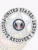 A detailed view of a custom metal badge in silver color, exhibiting a bold star design with the wording “United States” and “Fugitive Recovery Agent,” designed with a practical safety pin attachment for dependable use on clothing.