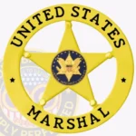 5 Point Star US Marshal Badge, 2 Text Panels view 1
