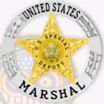 5 Point Star US Marshal Badge, 4 Text Panels view 2