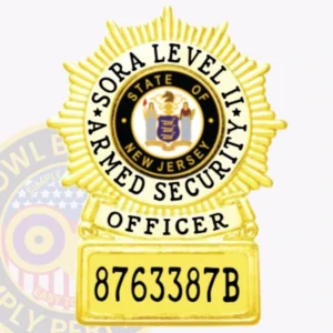 Eagle-Top · Gold armed security badge