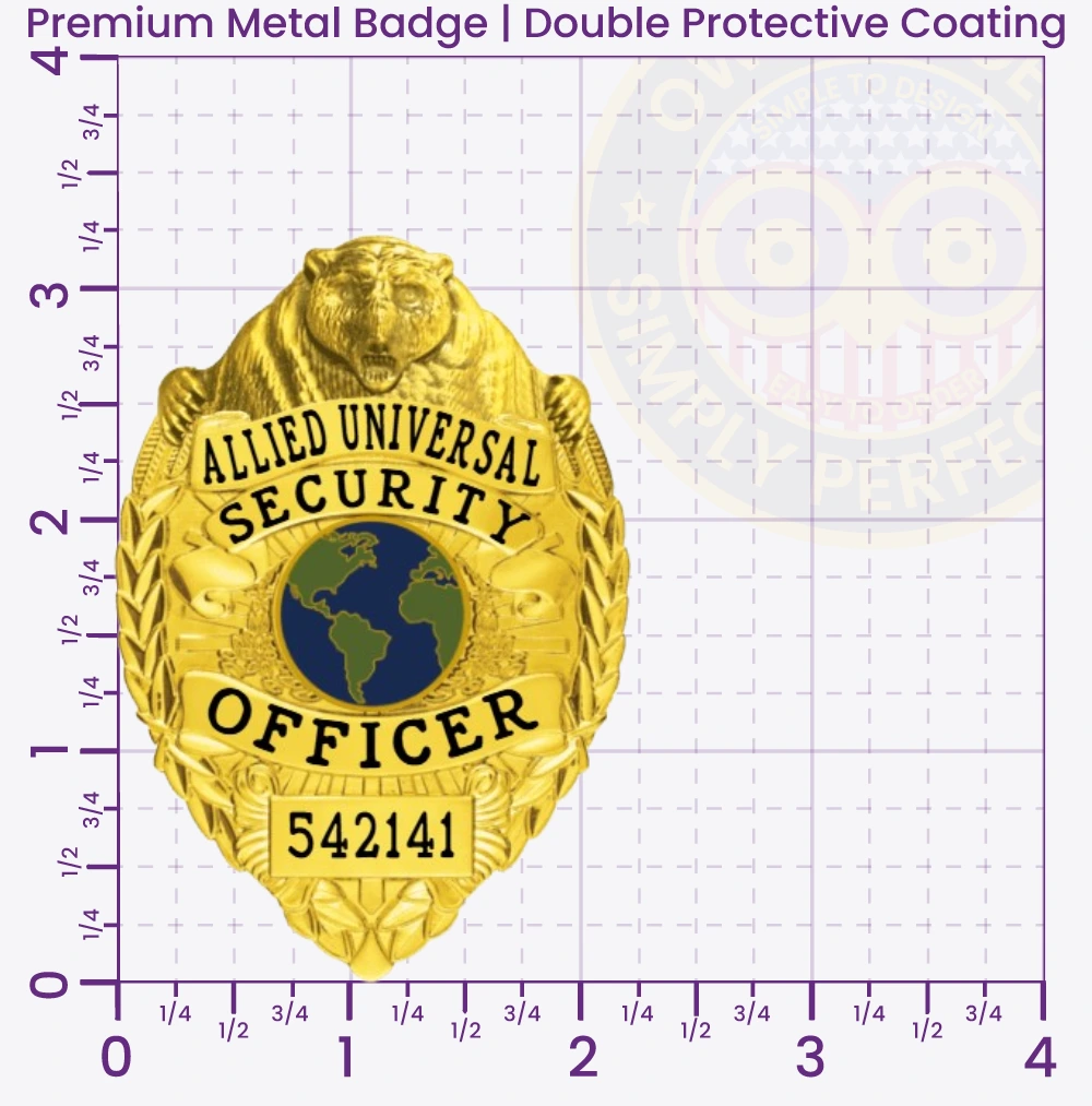 3-C11AKAU Buy Allied Universal Gold Badges 3.25 Premium