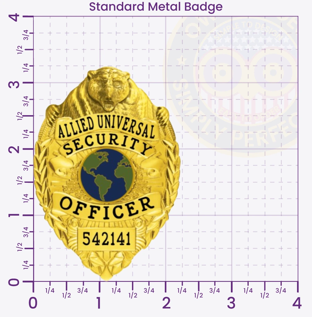 3-C11AKAU Buy Allied Universal Gold Badges 3.25 Standard