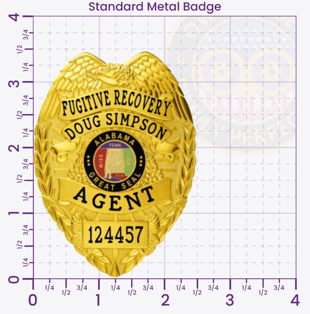 3-C11FRA Buy Fugitive Recovery Agent Badges 3.5 Inch Standard