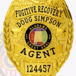 Eagle Top Fugitive Recovery Agent Badge 3-C11FRA view 2