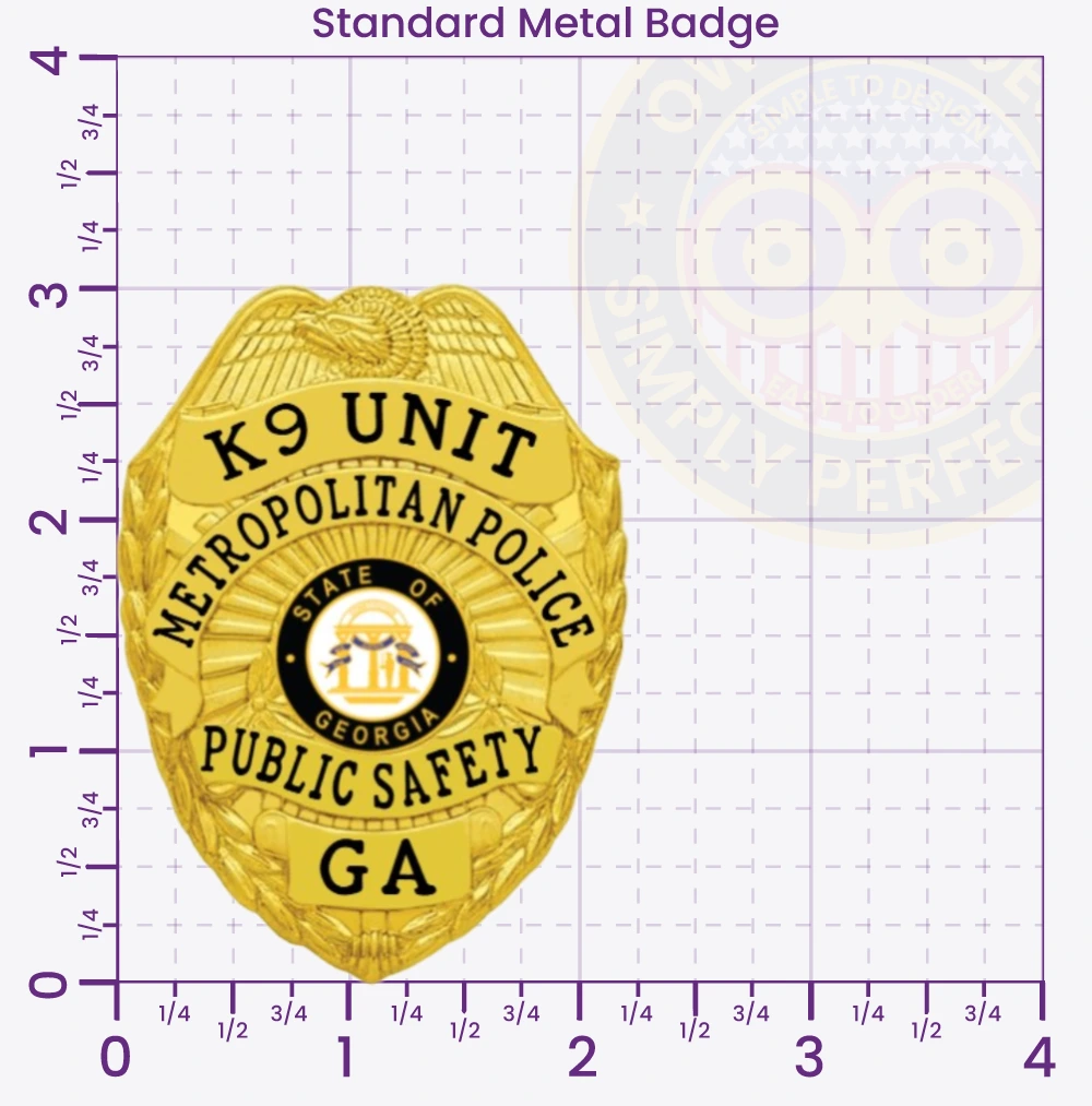 3-E17K9 Where to Buy Custom K9 Badges And Police Canine Badge Gold Badge 3 inch Standard