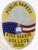 A striking custom metal badge in silver color with gold panels and a safety pin attachment, prominently displaying "PUBLIC SAFETY" at the top. The badge features an eagle design along with the flags of the United States and Tennessee, and includes "ROCK HARBOR COLLEGE" and the title "SERGEANT" at the bottom, symbolizing leadership in campus safety.