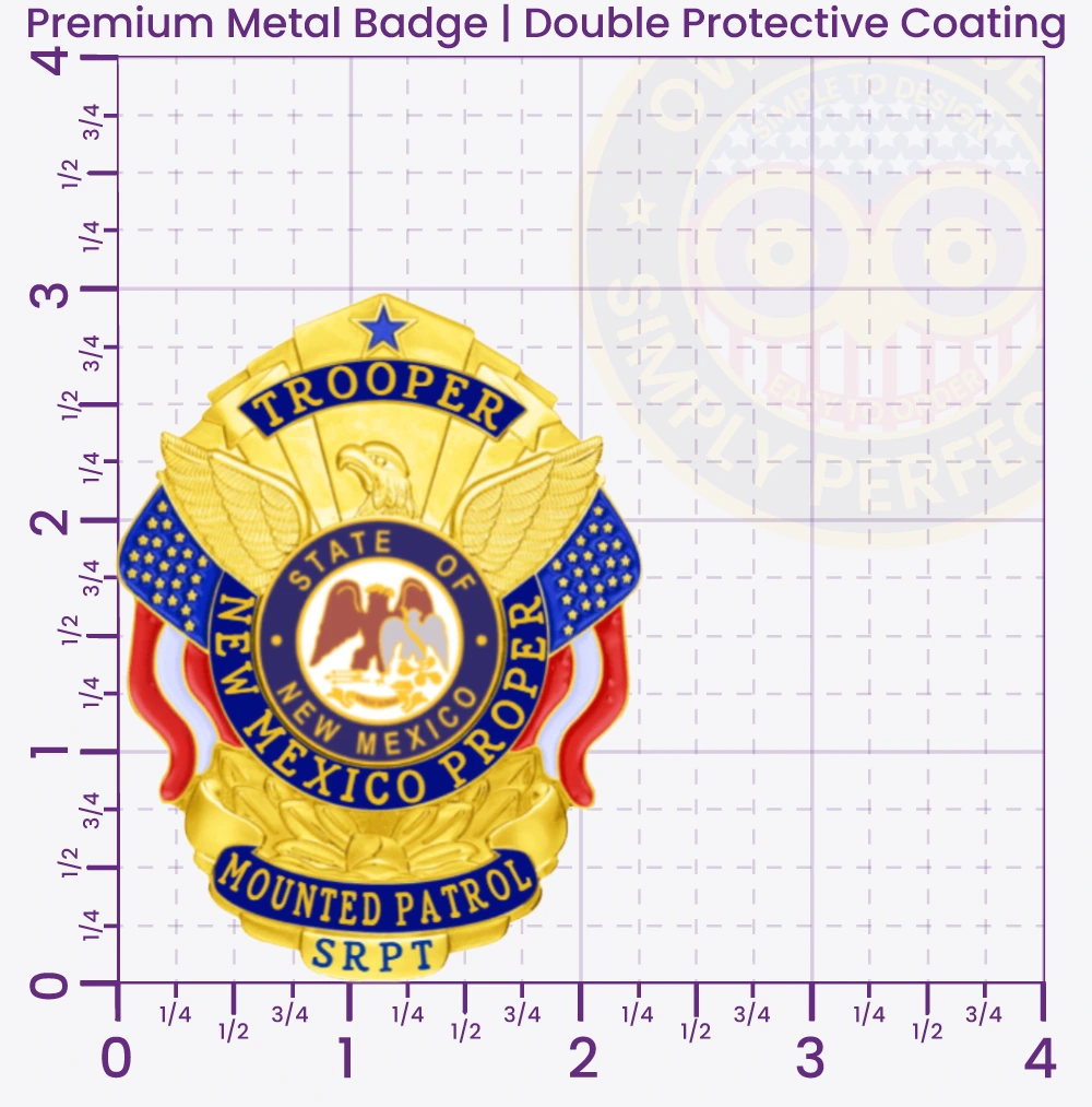 1-A10RCB Buy Custom Badges And Design, Create, Build and Order Personalized Badges and Customized Badges Airport Police Badges Gold 3 Premium Badges