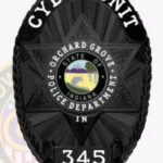 Classic Oval Badge with 6-Point Star Center, Sunburst Background, 5 Text Panels, Braided Border view 4