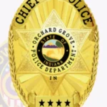 Classic Oval Badge with 6-Point Star Center, Sunburst Background, 5 Text Panels, Braided Border view 2