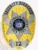 Highlighted is a custom metal badge in gold color adorned with silver panels, prominently featuring "SECURITY DIRECTOR" at the top. The badge’s star shape presents "DIPLOMATIC RESORT" and "STATE OF NEW YORK" at its center, enhancing its official appeal. The number "12" is displayed at the base, and it has a safety pin attachment for convenient wear.