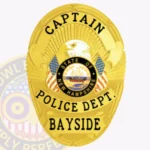 Sleek Oval Shield with Eagle Center, 2 Flags, 3 Ribbon Text Panels, Lined Border Badge view 1