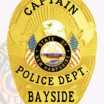 Modern Oval Badge with Eagle Center, 2 Flags, 3 Text Panels, Ribbon Border view 5