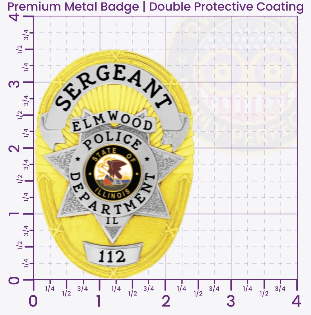 11-E1 Custom Police Badges And Design, Create, Build and Order Personalized Police Badges Officer Badges Gold Badges 3.5 Premium