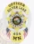 Custom police metal badge in silver oval shape for Silver Lake officer, featuring a detailed gold 7-point star in the center bearing the State of Minnesota seal, black lettering on gold scrolls reading "OFFICER," "SILVER LAKE," "POLICE DEPARTMENT," and "404 MN," accented with American flags.