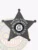 Spring City Police Marine Patrol badge in black metal shaped as a five-point star with a white circular banner reading "Marine Patrol Police Dept Spring City" around the Rhode Island emblem, secured by safety pin.
