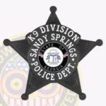 Modern 5 Point Star Badge with Rounded Points, Black Line Accents, Top Ribbon view 4