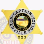 Modern 6 Point Star Badge with Rounded Tips, 3 Text Panels, Classic Border view 2