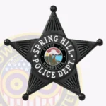 Modern 5 Point Star Badge with Rounded Points, Black Line Accents view 4