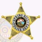 Modern 5 Point Star Badge with Rounded Points, Black Line Accents view 1