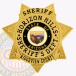 Traditional 7 Point Star Badge with Laurel Accents, 4 Text Panels, 2 Ribbon Panels, Line Edge view 1