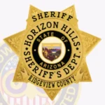 Traditional 7 Point Star Badge with Laurel Accents, 4 Text Panels, 2 Ribbon Panels, Line Edge view 2