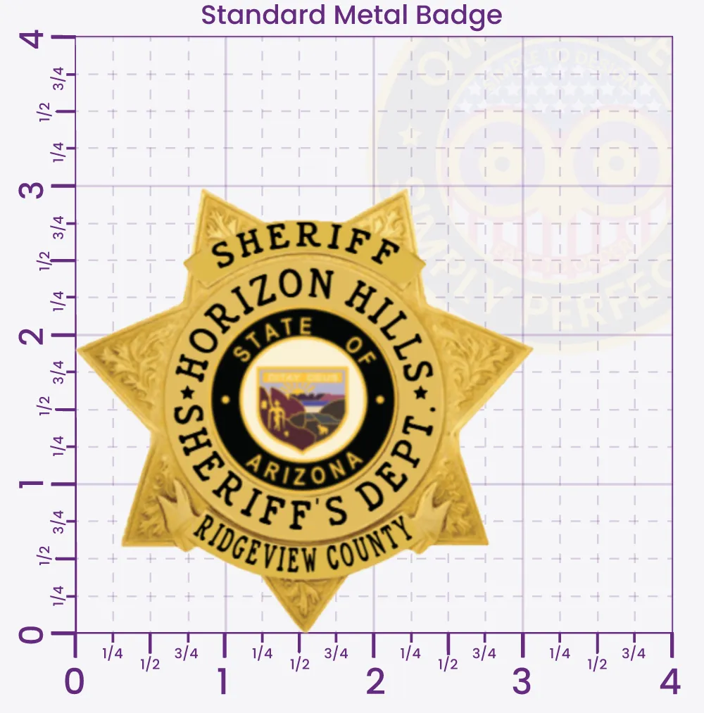 16-H31 Buy Custom Sheriff Badges And Design Create Build and Order Personalized Sheriff Badges Deputy Gold Badges 3 Standard
