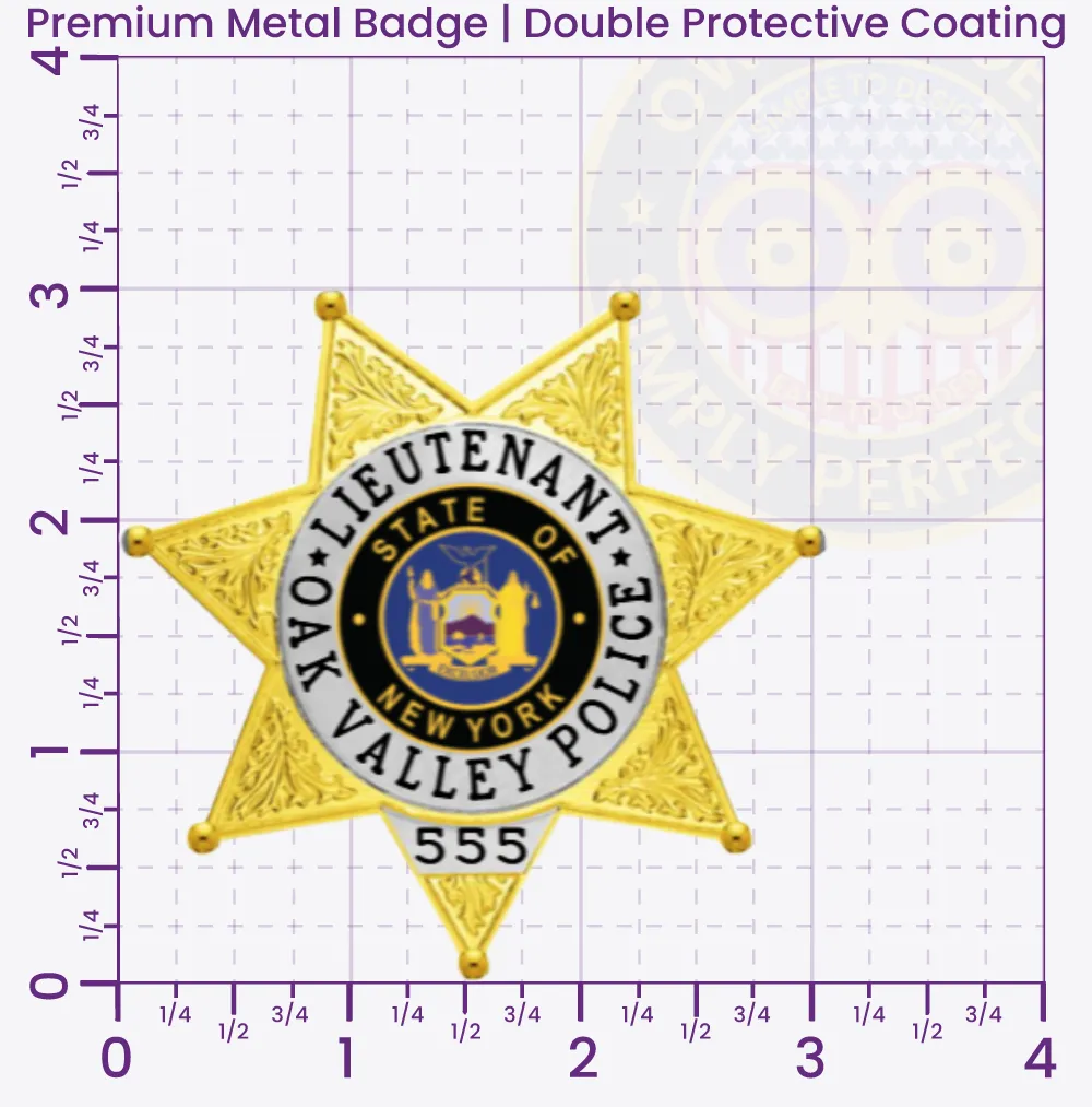 17-H13 Custom Police Badges And Design, Create, Build and Order Personalized Police Badges Officer Badges Gold Badges 3 Premium